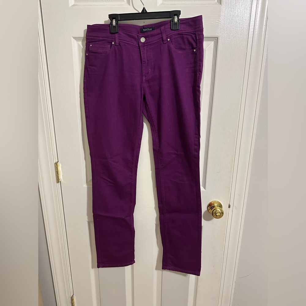 White House Black Market Skinny Eggplant Purple Pants/Jeans!